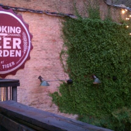 Photo taken at Cooking Channel Beer Garden at Easy Tiger by Sandy P. on 3/11/2012