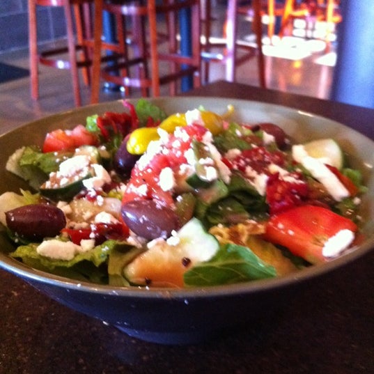 The Greek salad is great. Go ahead and get your veggies.