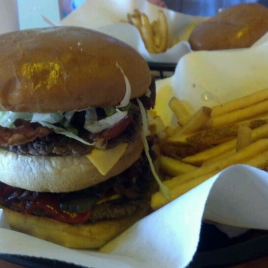 Photo taken at Jaws Jumbo Burgers by Aaron F. on 1/19/2012