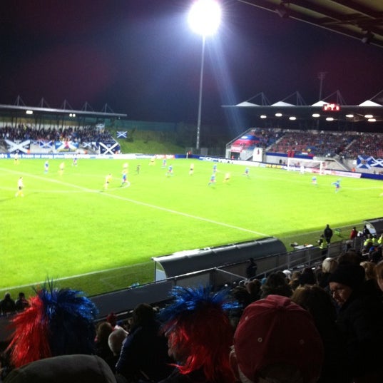Photo taken at Rheinpark Stadion by Kapitän M. on 10/8/2011