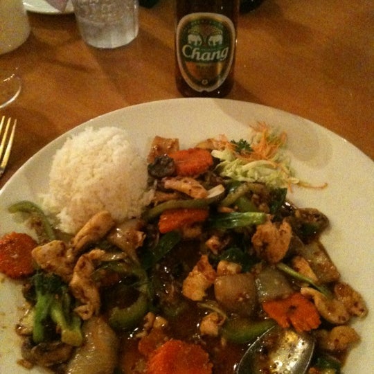 Photo taken at 5 R Cha Thai Bistro by Kyle C. on 6/22/2012