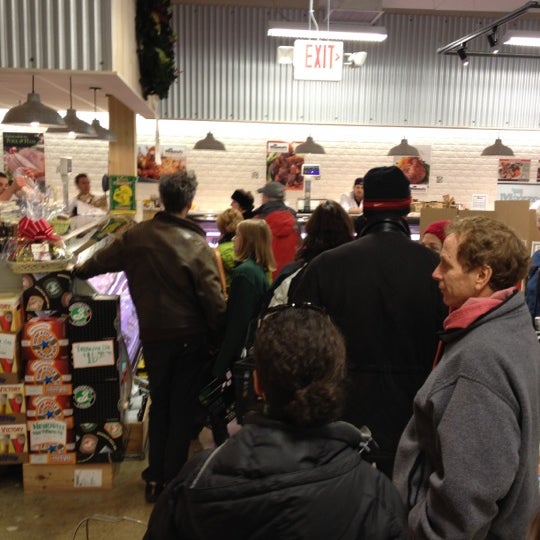 Line for the meat counter