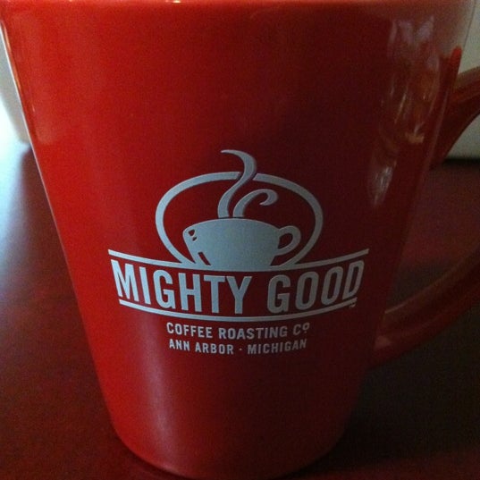 Photo taken at Mighty Good Coffee by Julie Y. on 3/27/2012