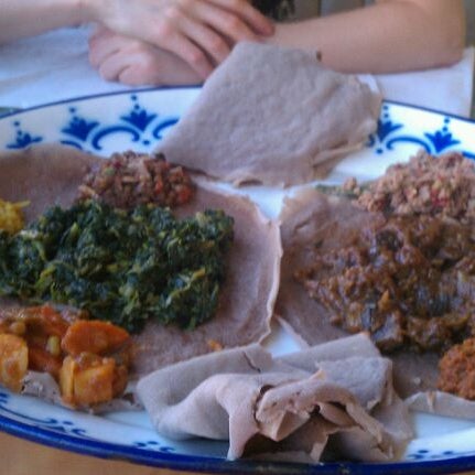 Photo taken at Aster&#39;s Ethiopian Restaurant by Gabriel F. on 3/24/2012