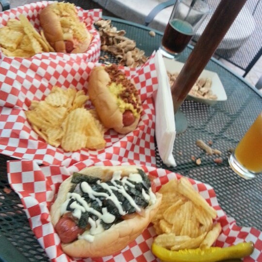 Photo taken at Simon&#39;s Hot Dogs by Nao M. on 8/25/2012