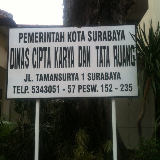 Dinas Cipta Karya Dan Tata Ruang Kota Surabaya Gedung Pemerintah Dinas Cipta Karya Dan Tata Ruang Kota Surabaya Gedung Pemerintah