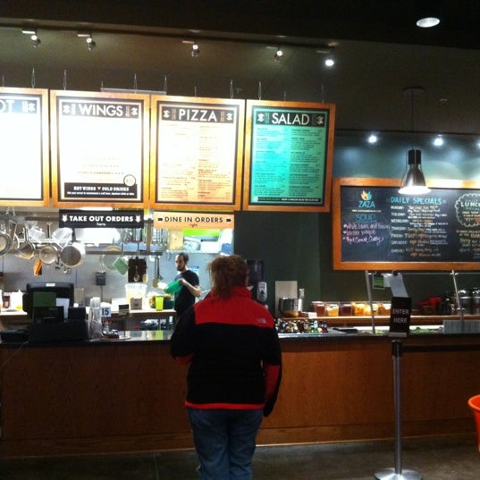 Photo taken at ZAZA Fine Salad &amp; Wood Oven Pizza Co. by Anne C. on 10/30/2011