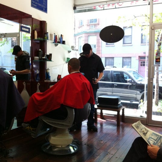 Photo taken at Manhattan Barber Shop by Brett L. on 4/28/2012