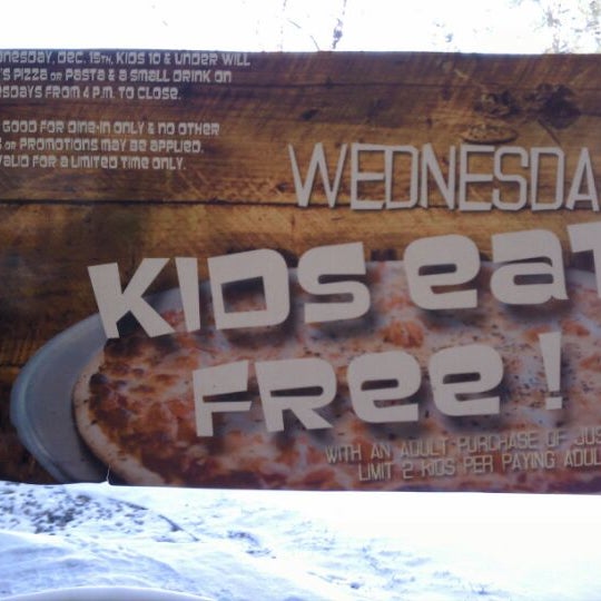 Kids eat free on Wednesday!