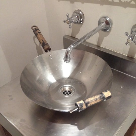 Check out their frying pan sink in the bathroom.