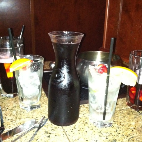 The sangria is very good..fruity! The server was so nice he got us a carafe for this first time in melting pot history :)