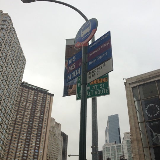 MTA Bus Stop - M5, Broadway & West 66 Street, Нью-Йорк, NY, m5 bus...