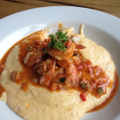 Try the spicy shrimp and cheesy grits. You won't be sorry!