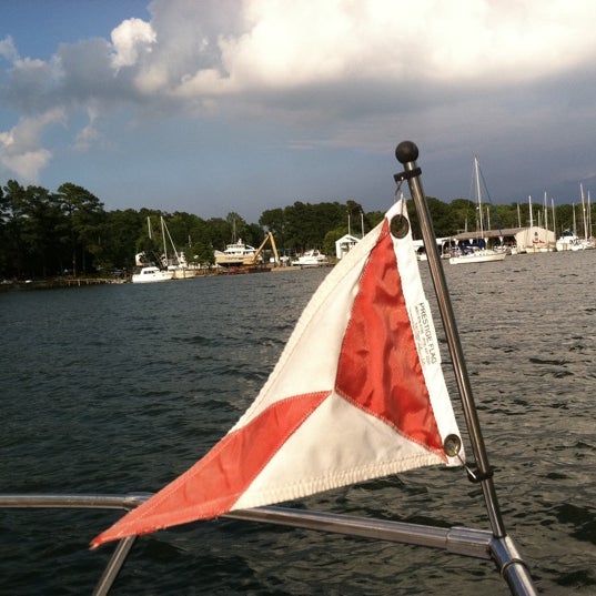Photo taken at Fishing Bay Yacht Club by Austin M. on 9/6/2011