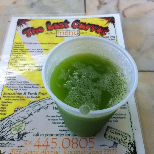 Grasshopper is a must try! Shot of wheatgrass mixed with pineapple juice! Excellent for you and great tasting! Also, the tuna pita is fantastic. Make sure to ask for two vinaigrette dressing. Enjoy!