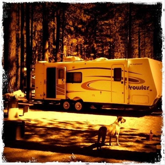 Photo taken at Tahoe Valley Campground by Lynn B. on 10/4/2011