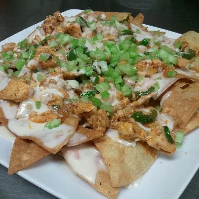 Try our new Buffalo Chicken Nachos!