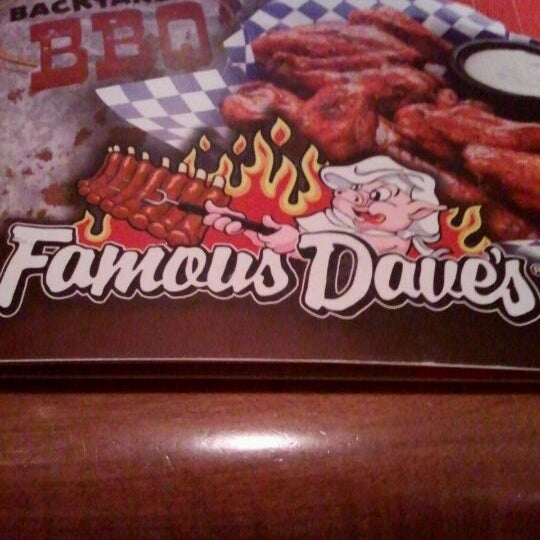 Photo taken at Famous Dave&#39;s by Vanessa Z. on 3/18/2012