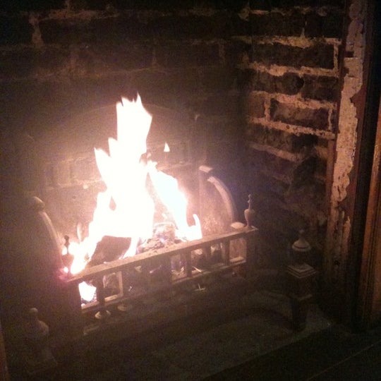 Decent food, cool environment, sit by a fire place in the winter