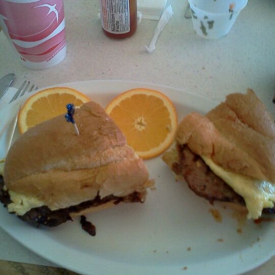 Photo taken at Angelo&#39;s Burgers by Gordon P. on 1/28/2012