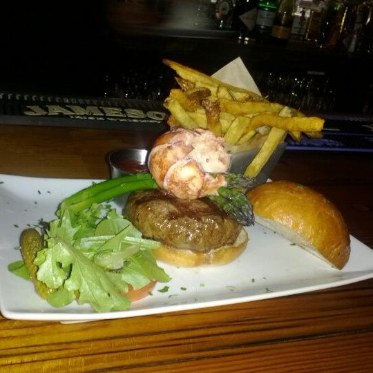 HOLY COW (literally) - the Surf'n Turf Burger is fantastic. The food here is spectacular. Highly recommended!