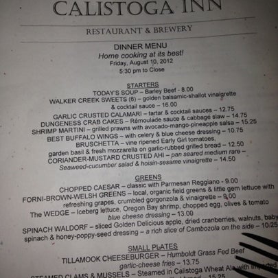 Photo taken at Calistoga Inn Restaurant &amp; Brewery by Jamie L. on 8/11/2012