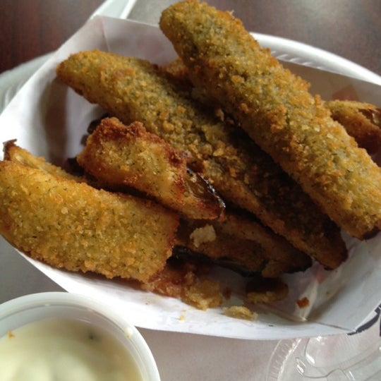 Try the deep fried pickle spears!