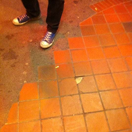 "Don't smoke on the tiles." So: don't.
