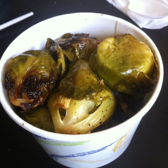 Some of the best roasted brussels sprouts in the area. $5, but worth it!