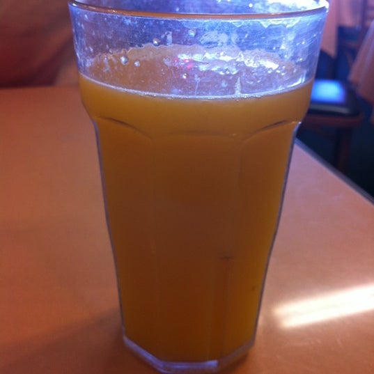 The OJ is freshly squoze and delicious.