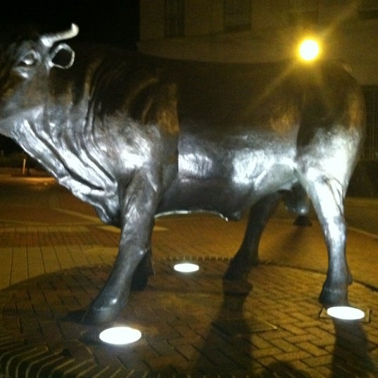 Durham City Bull Statue Outdoor Sculpture in Durham