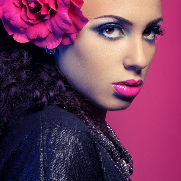 Look de soirée: La vie en rose maquillage par: Katherine K. makeup by @Kat_in_Montreal Fuschia Pink lips on Raquel
