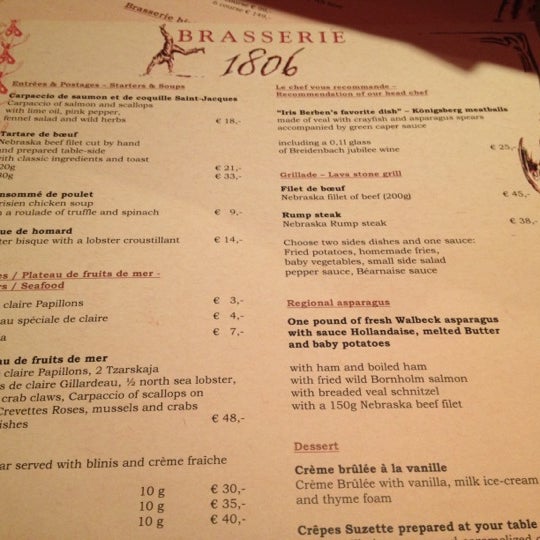 รูปภาพถ่ายที่ Brasserie &quot;1806&quot; โดย Alex O. เมื่อ 5/8/2012