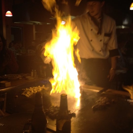 Photo taken at Yokoso Japanese Steak House by Valerie B. on 4/27/2012