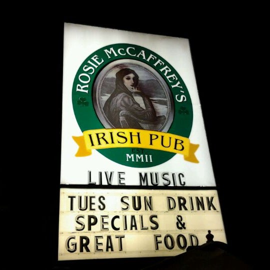 Photo taken at Rosie McCaffrey&#39;s Irish Pub by Brad S. on 5/2/2012