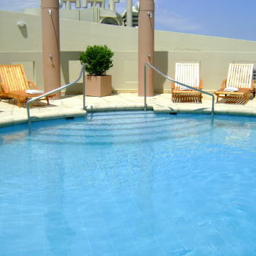 The pool on the 15th floor is the best place to get a perfect tan while taking in panoramic views of the city!