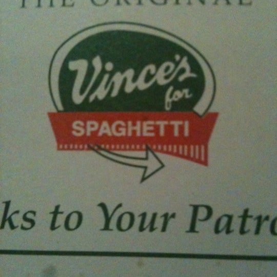 Photo taken at Vince&#39;s Spaghetti by David G. on 4/21/2012