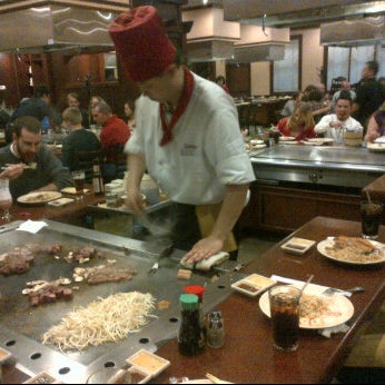 Photo taken at Sakura Japanese Steak, Seafood House &amp; Sushi Bar by Hadeel A. on 1/1/2012