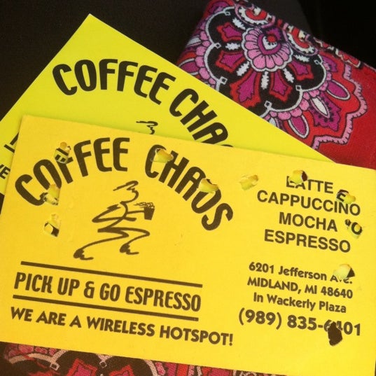 Don't forget to use your punch card. Coffee Chaos rewards loyalty!!!