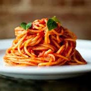 The Tomato and basil spaghettini with veal meatballs isa bright, tart red sauce coats impossibly thin spaghettini that just begs to be slurped up greedily.