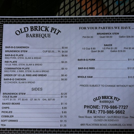 Photo taken at Old Brick Pit Barbecue by Towner B. on 7/7/2011