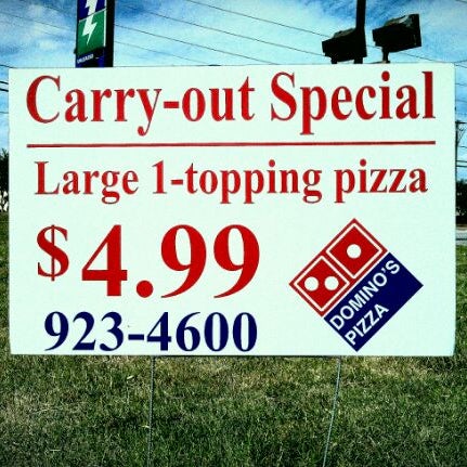 Stop by on Tuesdays for Terrific Tuesday!  Large 1-Topping Carryouts are ONLY $4.99!