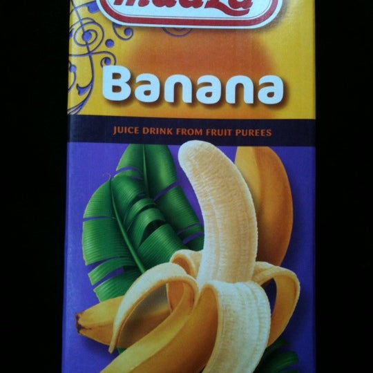 Hier verkopen ze bananensap: heerlijk in mixen van fruitdranken.