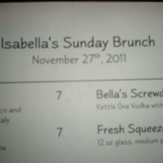 Photo taken at Isabella&#39;s Italian Trattoria by Rose F. on 11/27/2011