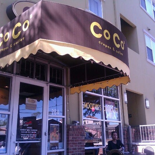 Photo taken at Coco Crepes, Waffles &amp; Coffee by Damon J. on 10/1/2011