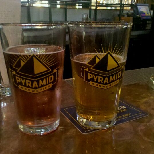 Photo taken at Pyramid Brewery &amp; Alehouse by Melissa R. on 8/28/2011