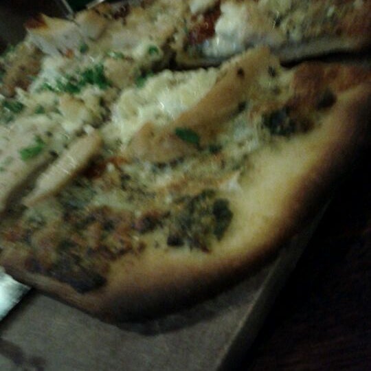 Only place in area w/o a lineup 7 dollar pizza. But after I made out with my bosses daughter she said my breath smelled like chicken pesto