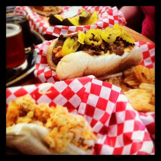 Photo taken at Simon&#39;s Hot Dogs by Peregrinator on 7/15/2012