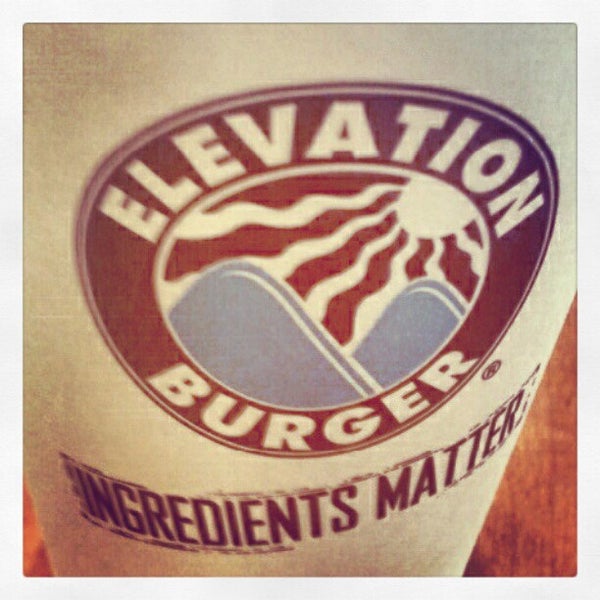 Photo taken at Elevation Burger by jamie g. on 4/26/2012