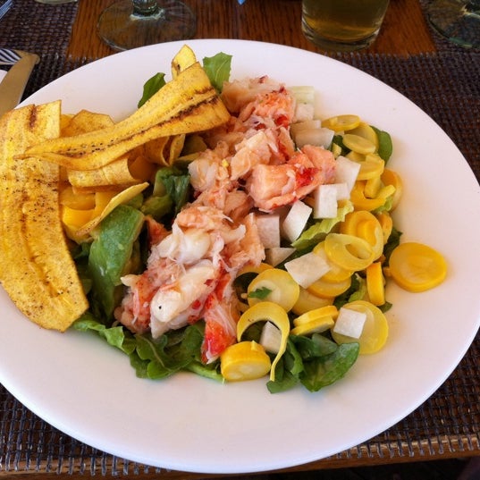 Get a table outside and order a lobster salad